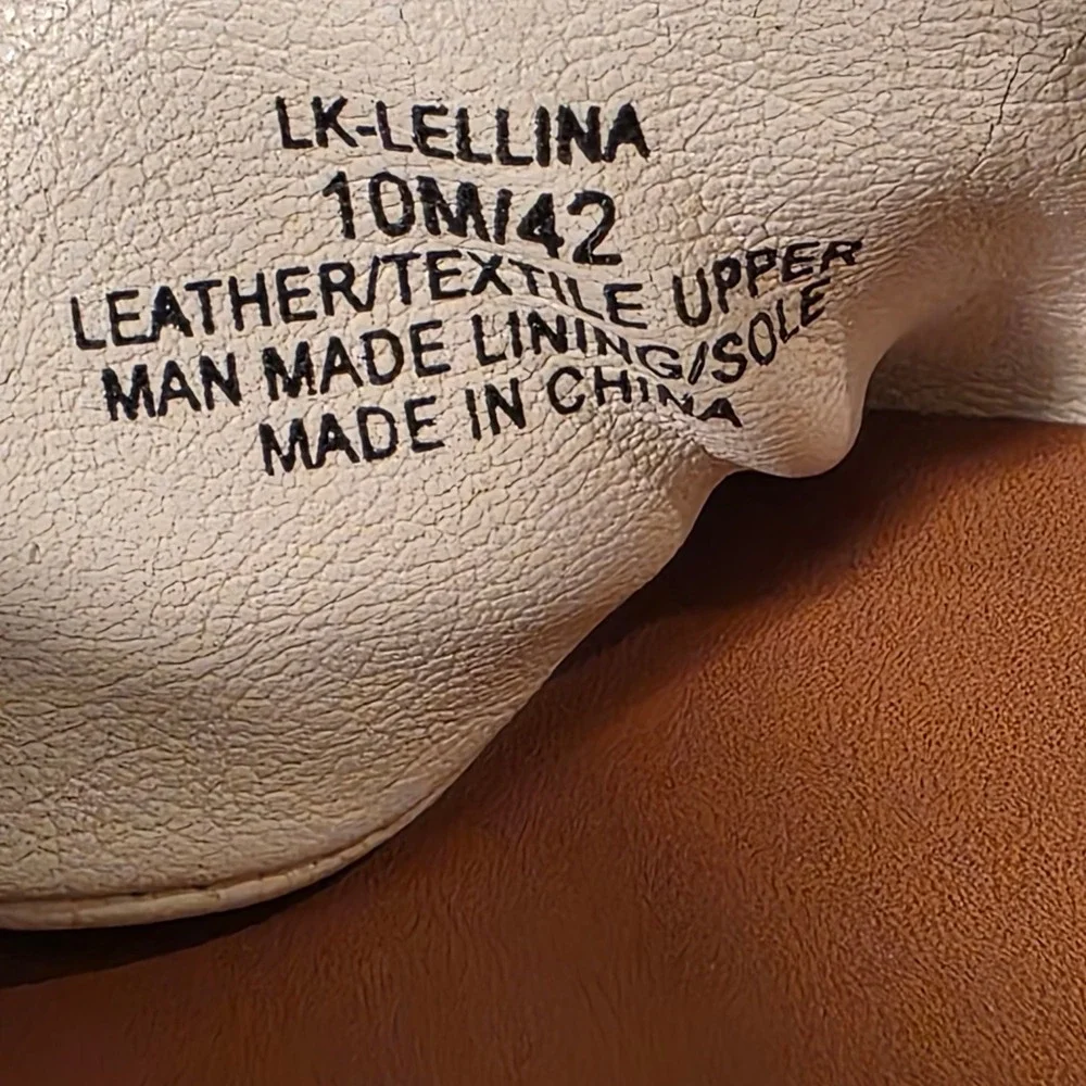 Lucky Brand Lellina White Leather Platform Thong Sandals Womens 10M LK-LELLINA